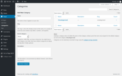 Page screenshot: Pages &rarr; Categories