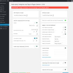Page screenshot: Page Category WUD &lsaquo; Test site &mdash; WordPress