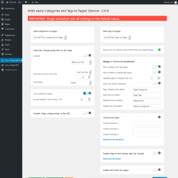 Page screenshot: Page Category WUD &lsaquo; Test site &mdash; WordPress