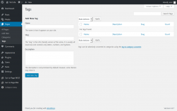Page screenshot: Pages &rarr; Tags