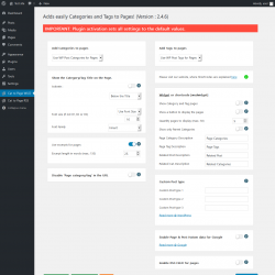 Page screenshot: Page Category WUD &lsaquo; Test site &mdash; WordPress