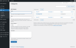Page screenshot: Pages &rarr; Categories
