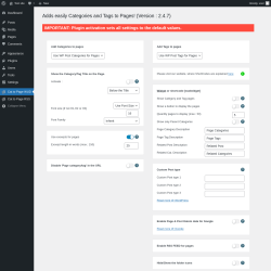 Page screenshot: Page Category WUD &lsaquo; Test site &mdash; WordPress
