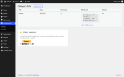 Page screenshot: Category lists