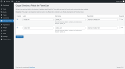 Page screenshot: Checkout Fields