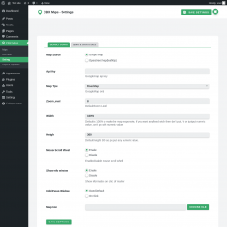 Page screenshot: CBX Maps &rarr; Setting