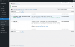 Page screenshot: Plugins &lsaquo; Test site &mdash; WordPress
