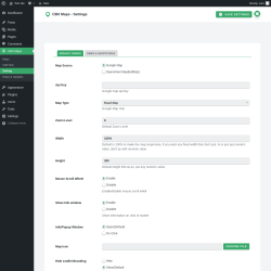 Page screenshot: CBX Maps &rarr; Setting