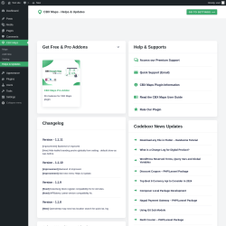 Page screenshot: CBX Maps &rarr; Helps & Updates