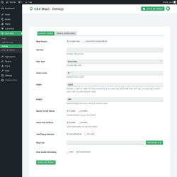 Page screenshot: CBX Maps &rarr; Setting