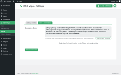 Page screenshot: CBX Maps &rarr; Setting &rarr; Demo & Shortcodes
