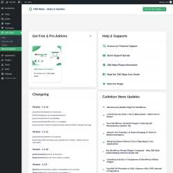 Page screenshot: CBX Maps &rarr; Helps & Updates