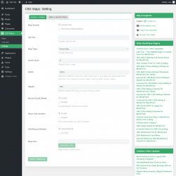 Page screenshot: CBX Maps &rarr; Setting
