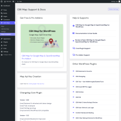 Page screenshot: CBX Maps &rarr; Helps & Updates