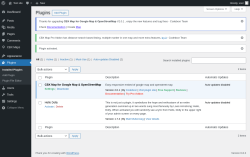 Page screenshot: Plugins &lsaquo; Test site &mdash; WordPress