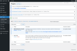 Page screenshot: Plugins ‹ Test site — WordPress