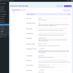Page screenshot: CBX Bookmarks → Setting
