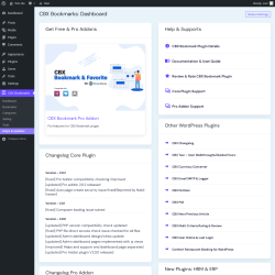 Page screenshot: CBX Bookmarks → Helps & Updates