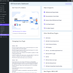 Page screenshot: CBX Bookmarks → Helps & Updates