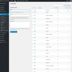 Page screenshot: Geo Plugin → Countries