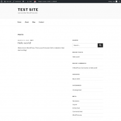 Page screenshot: Test site – Just another WordPress site