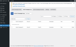 Page screenshot: Active Campaign → Active Campaign Log