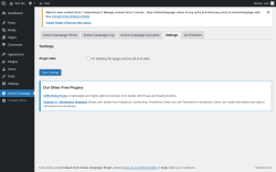Page screenshot: Active Campaign &rarr; Settings
