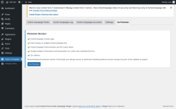 Page screenshot: Active Campaign &rarr; Go Premium
