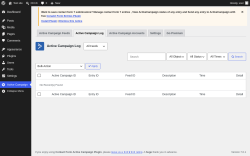 Page screenshot: Active Campaign &rarr; Active Campaign Log
