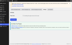 Page screenshot: Active Campaign &rarr; Settings