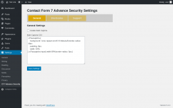 Page screenshot: Settings → CF7 Advance Security