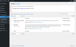 Page screenshot: Plugins ‹ Test site — WordPress