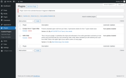 Page screenshot: Plugins ‹ Test site — WordPress