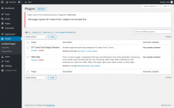 Page screenshot: Plugins ‹ Test site — WordPress
