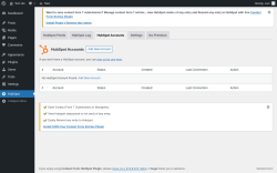Page screenshot: HubSpot → HubSpot Accounts