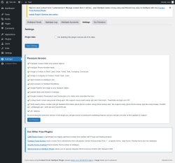 Page screenshot: HubSpot → Settings