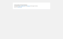 Page screenshot: WordPress › Error