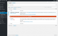 Page screenshot: Plugins ‹ Test site — WordPress