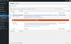 Page screenshot: Plugins ‹ Test site — WordPress