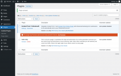 Page screenshot: Plugins ‹ Test site — WordPress