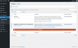 Page screenshot: Plugins ‹ Test site — WordPress