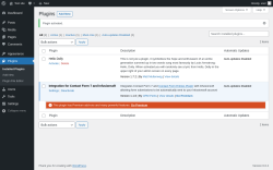 Page screenshot: Plugins ‹ Test site — WordPress
