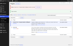 Page screenshot: Plugins &lsaquo; Test site &mdash; WordPress
