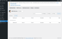 Page screenshot: Mailchimp → Mailchimp Log