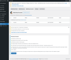 Page screenshot: Mailchimp → Mailchimp Accounts