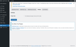 Page screenshot: Mailchimp → Settings
