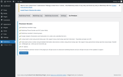 Page screenshot: Mailchimp → Go Premium