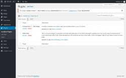 Page screenshot: Plugins &lsaquo; Test site &mdash; WordPress