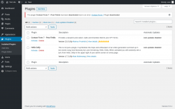 Page screenshot: Plugins &lsaquo; Test site &mdash; WordPress