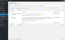 Page screenshot: Plugins &lsaquo; Test site &mdash; WordPress